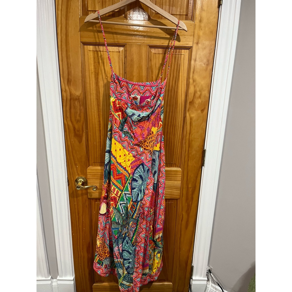FARM Rio Multicolor Patchwork Midi Dress - Picture 4 of 10
